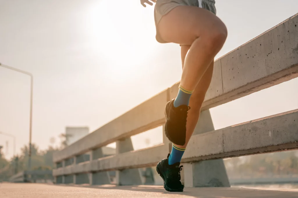 close up of legs asian women jogging in morning wo 2023 11 27 05 29 06 utc